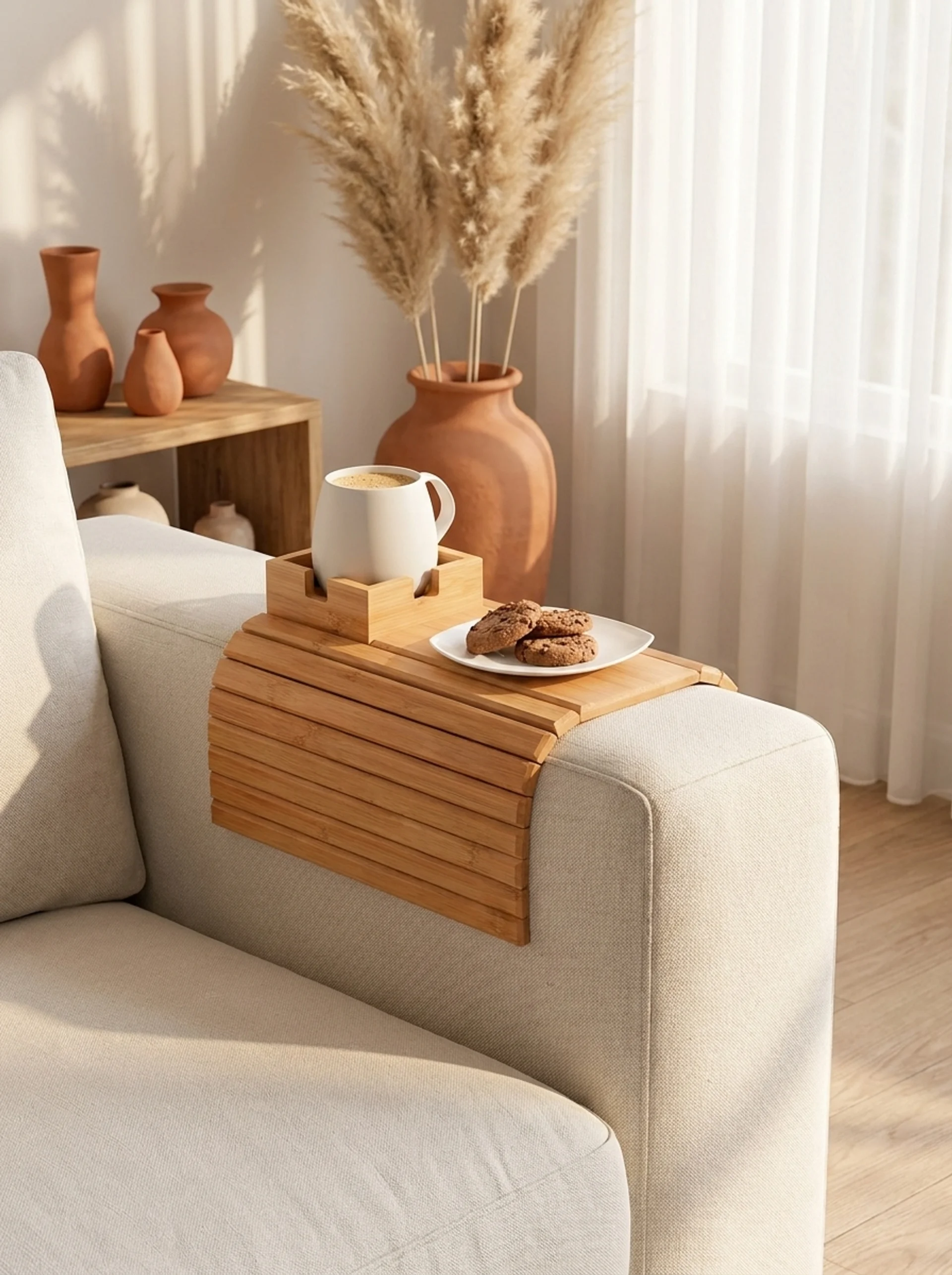 Bamboo Sofa Arm Tray