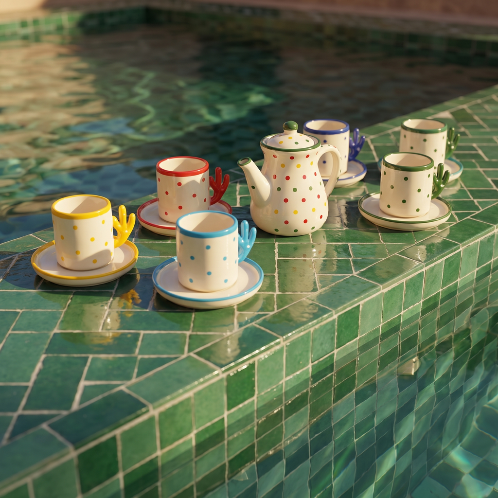 Handmade Cactus Coffee Cup Set of 6 With Boho Cactus  Coffee Design