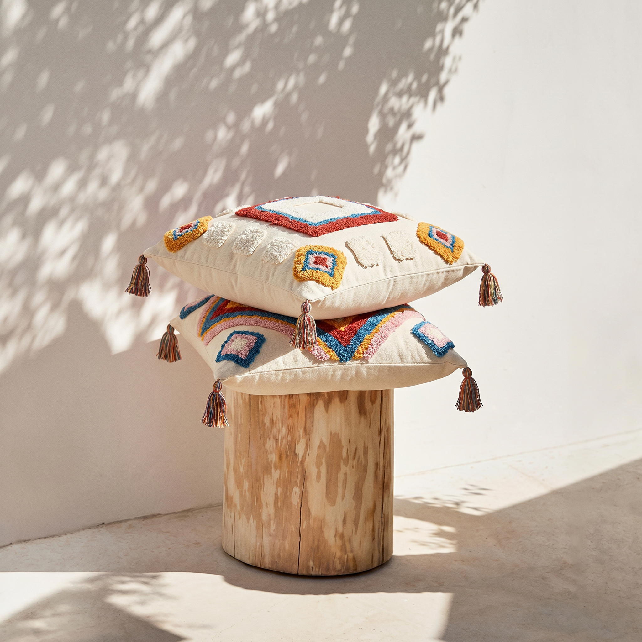 Moroccan style Handmade Tufted Pillow Cover