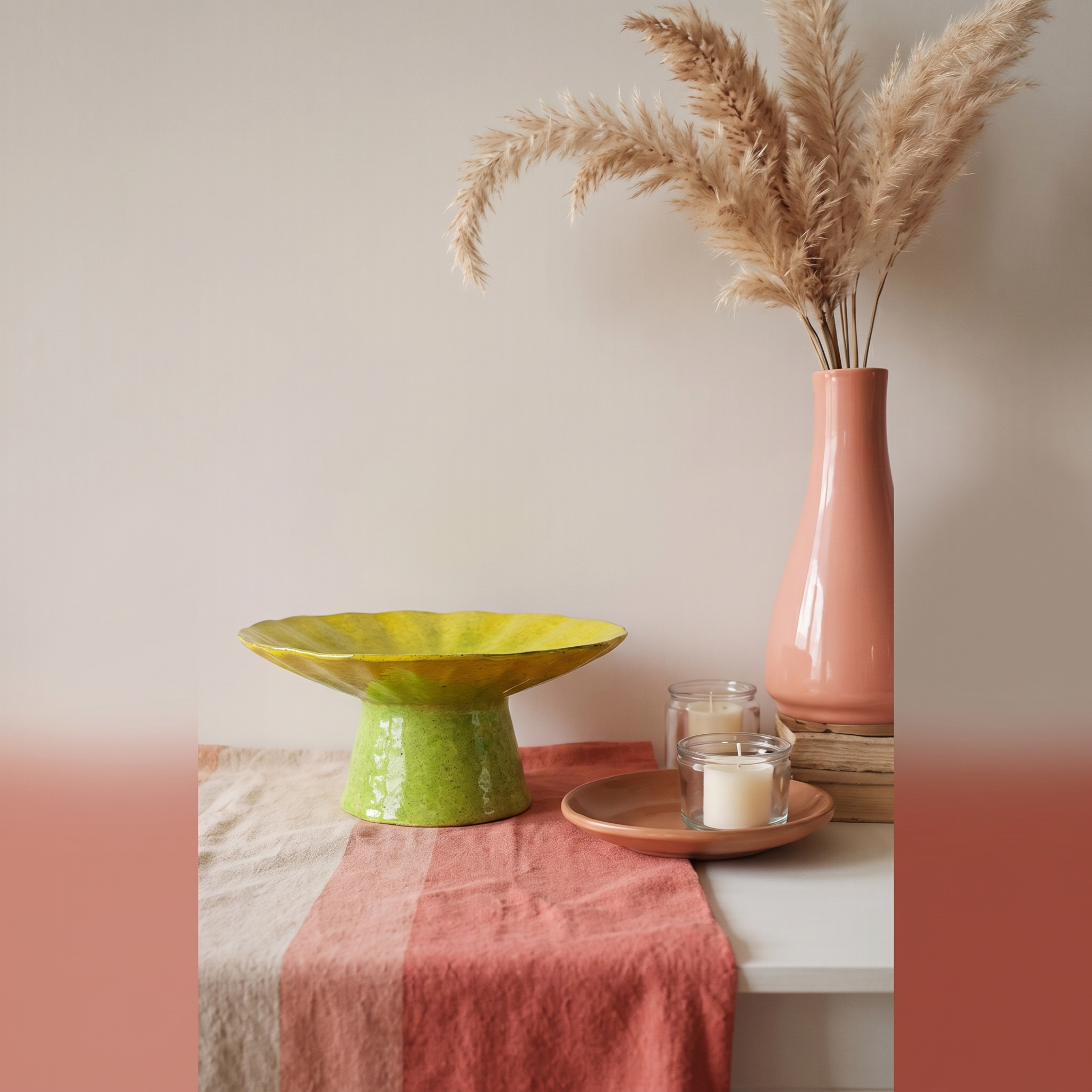 Handmade Ceramic Tray And Flower Pot